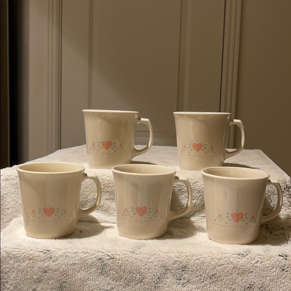 Beautiful set of Corning ware “Forever your” cups